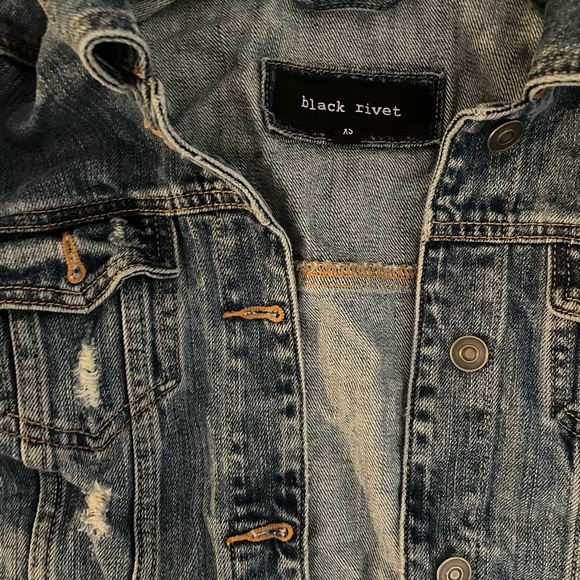 Black Rivet Jean Jacket - Picture 2 of 3